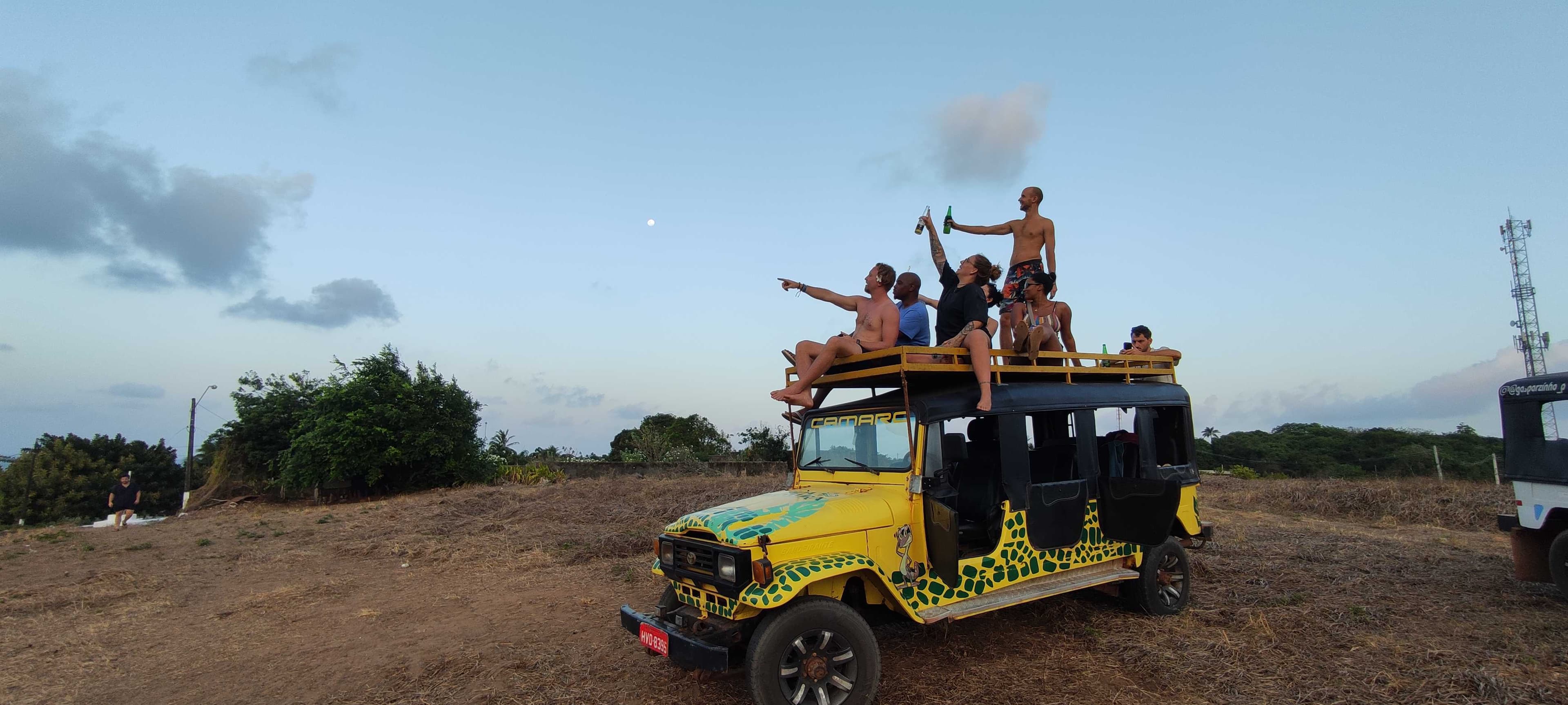 Community members on safari